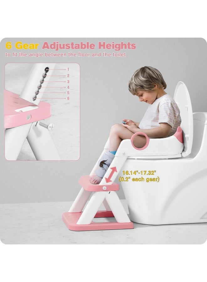 Rabb 1st Potty Training Seat, Upgrade Toddler Toilet Seat for Kids Boys Girls, 2 in 1 Potty Training Toilet, Splash Guard Anti-Slip Pad Step Stool - Image 4